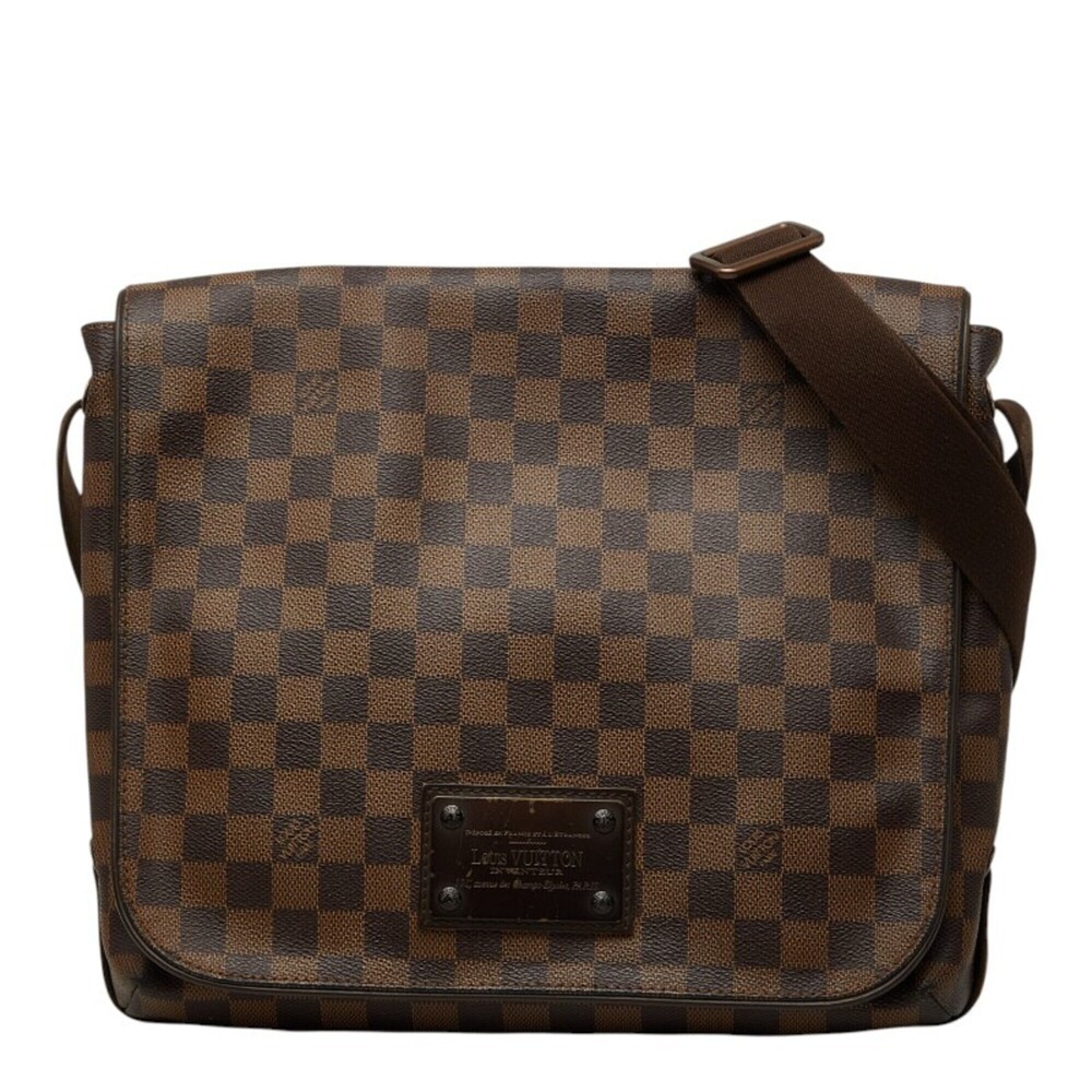 LOUIS VUITTON Authentic Brown Damier Leather Shoulder Bag